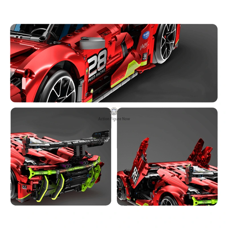 Hypercar Block Building Toy, Red Drift Vehicle with 2201 Pieces Hypercar Block Building Toy, Red Drift Vehicle with 2201 Pieces