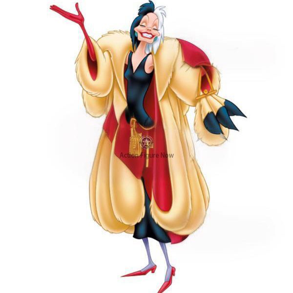 Cruella de Vil Coat - Disney Movie Halloween Cosplay Costume