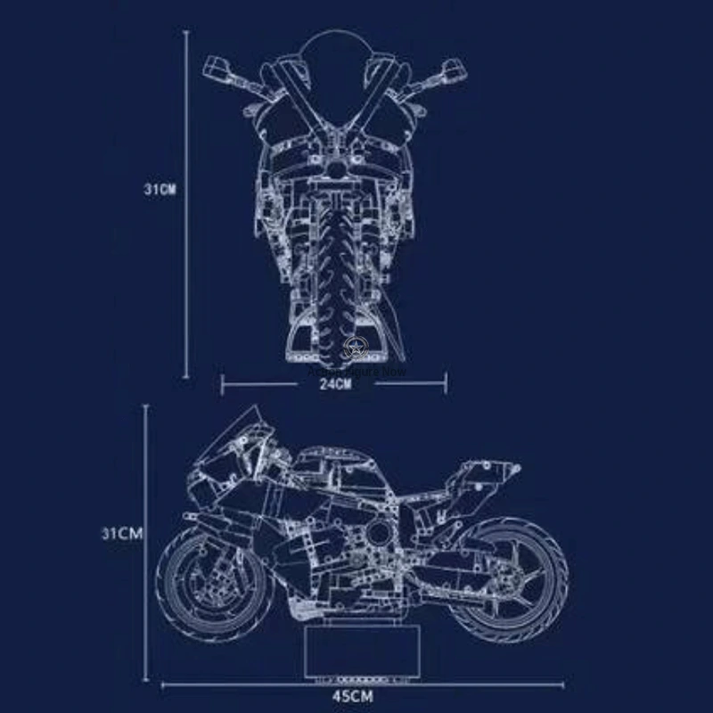 1:1 Scale Lego Technic Motorbike Collection