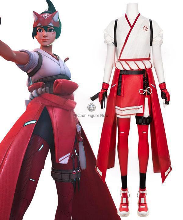 Overwatch 2 OW2 Kiriko Cosplay Pattern and Fabric Edition Costume Overwatch 2 OW2 Kiriko Cosplay Pattern and Fabric Edition Costume