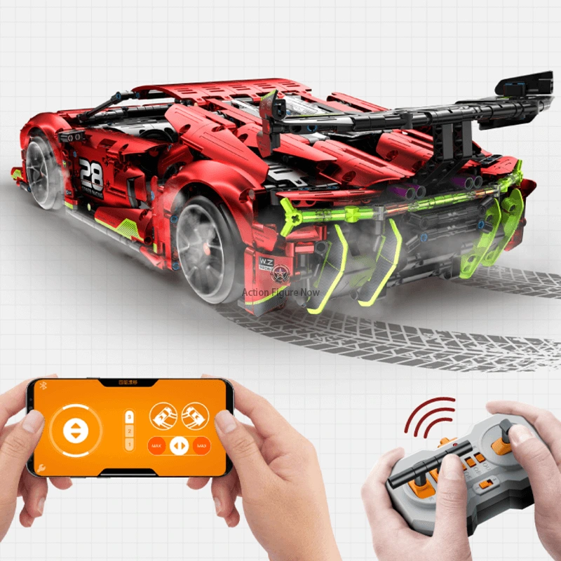 Hypercar Block Building Toy, Red Drift Vehicle with 2201 Pieces Hypercar Block Building Toy, Red Drift Vehicle with 2201 Pieces