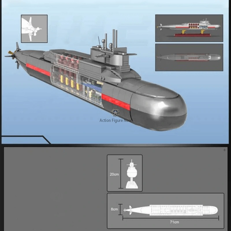 1019-Piece Type 092 Nuclear Submarine Model 1019-Piece Type 092 Nuclear Submarine Model