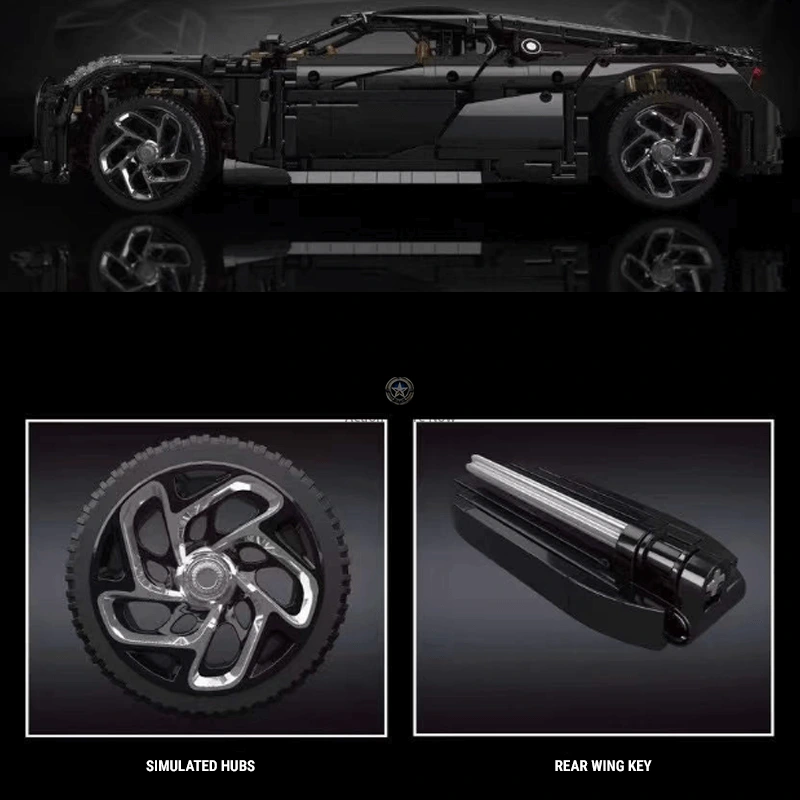 Black Mamba Hypercar Building Blocks Set (4687 Pieces) Black Mamba Hypercar Building Blocks Set (4687 Pieces)