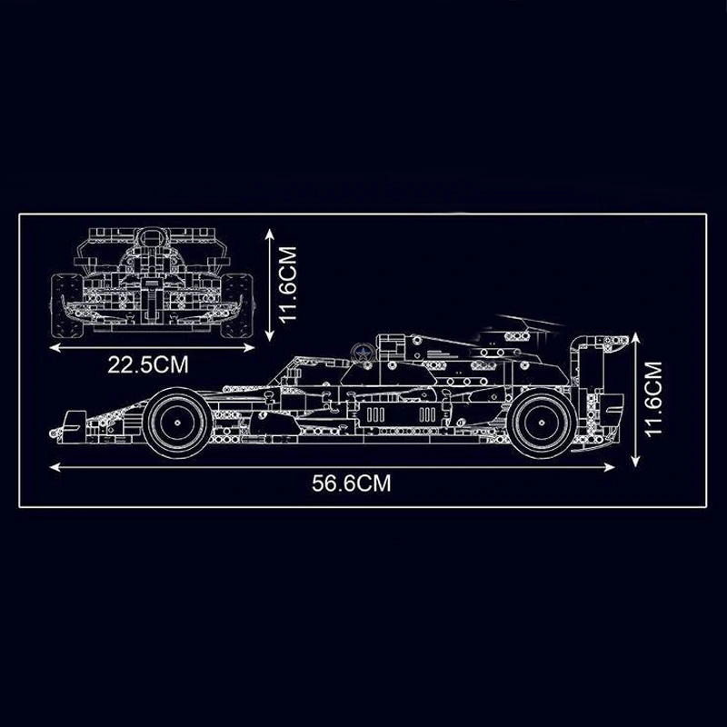 1184pcs Single-Seater Formula 1 Race Car 1184pcs Single-Seater Formula 1 Race Car