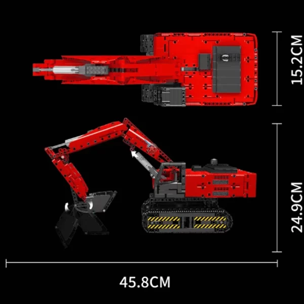 1119-Piece Remote-Controlled Excavator Construction Set
