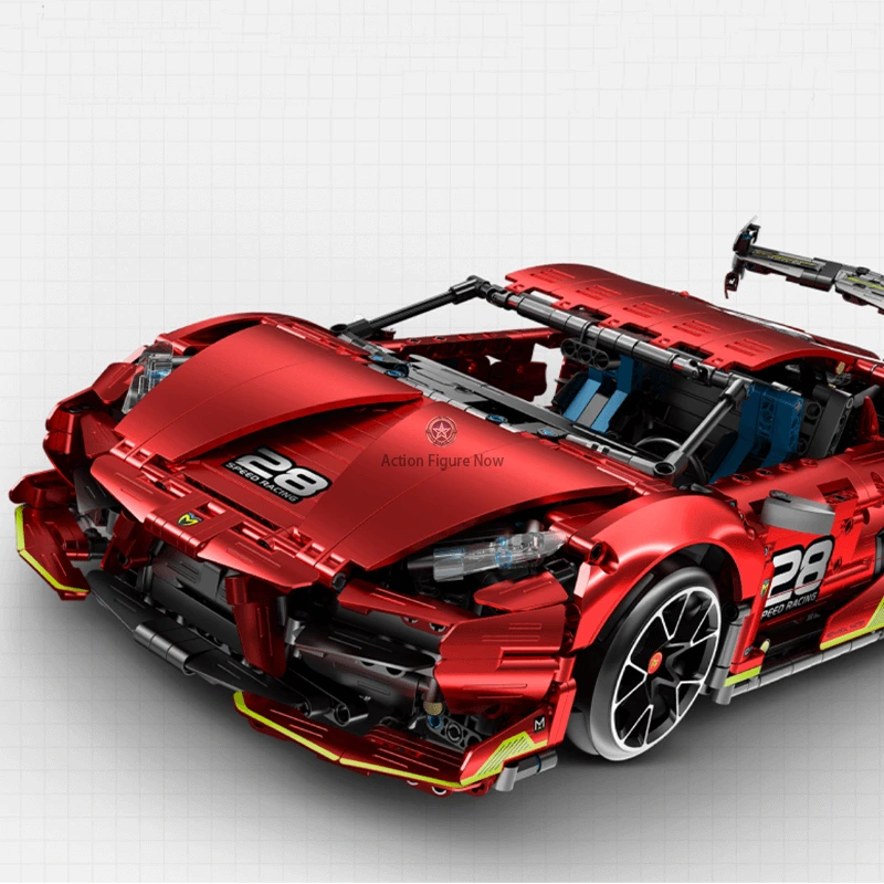 Hypercar Block Building Toy, Red Drift Vehicle with 2201 Pieces Hypercar Block Building Toy, Red Drift Vehicle with 2201 Pieces