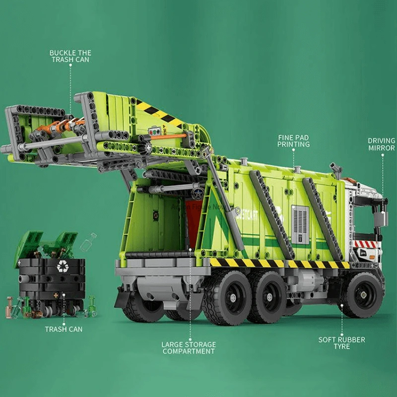 Garbage Truck with Compactor (1467 Pieces) Garbage Truck with Compactor (1467 Pieces)