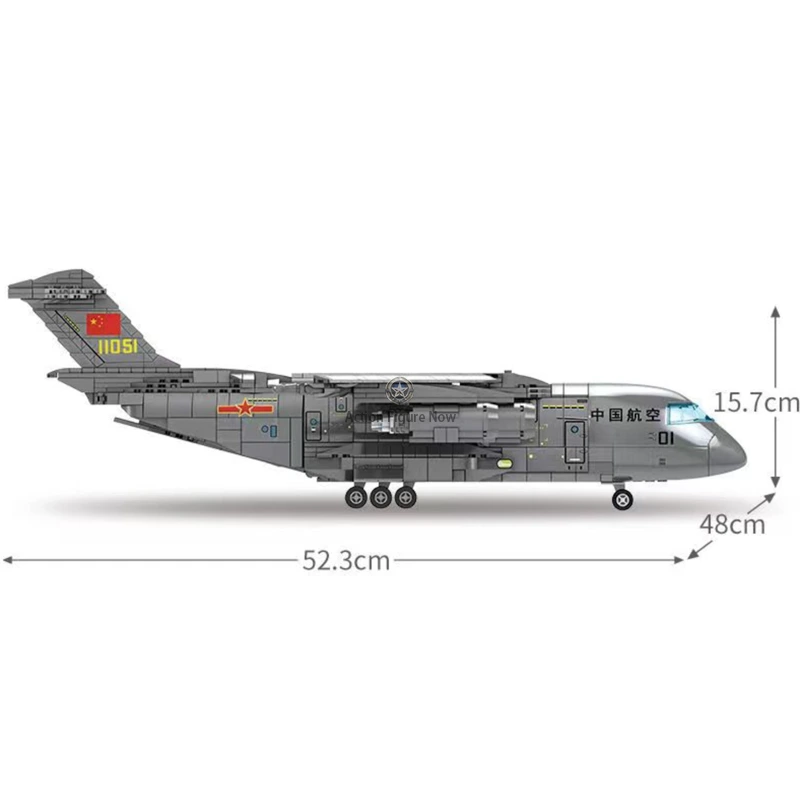 Xi'an Y-20 Transport Aircraft Building Blocks Set (1253 Pieces)