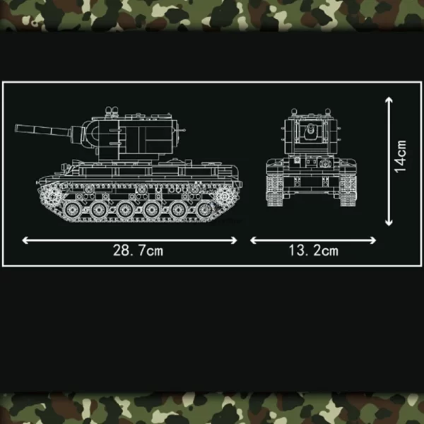 KV-2 Heavy Tank 897-Piece Remote Control Building Block Set
