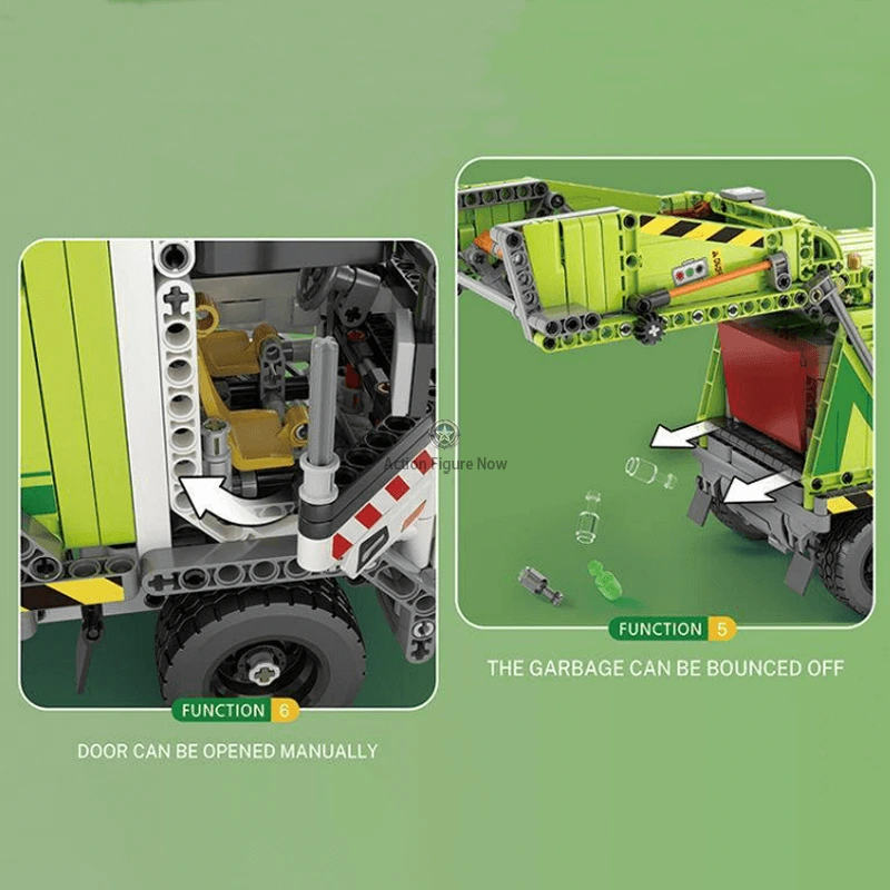 Garbage Truck with Compactor (1467 Pieces) Garbage Truck with Compactor (1467 Pieces)