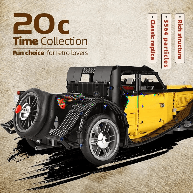 ActionFigureNow 13080 Motorized Vintage T50 Car Model Building Kit with Remote Control - 3,654 Pieces ActionFigureNow 13080 Motorized Vintage T50 Car Model Building Kit with Remote Control - 3,654 Pieces