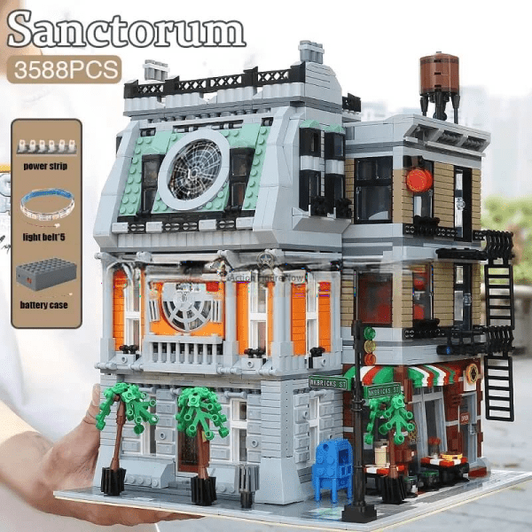 ActionFigureNow 16037 - High-Quality Sanctorum Streetview MOC Building Kit | 3,588 Piece Set