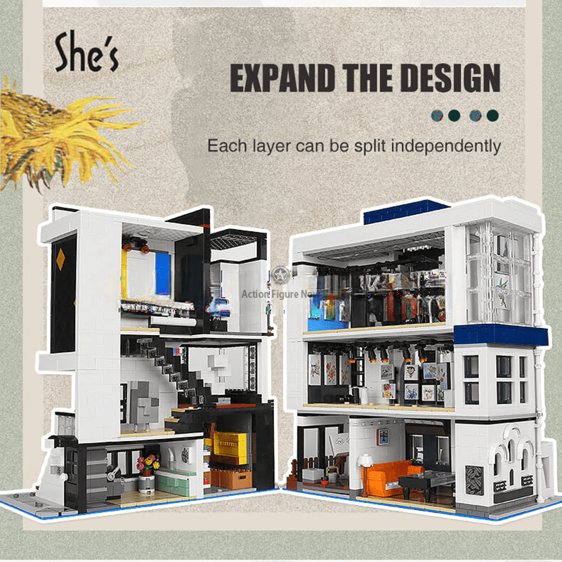 ActionFigureNow 16043 MOC 3-Tier Art Gallery Showcase Building Set | 3536 Pieces ActionFigureNow 16043 MOC 3-Tier Art Gallery Showcase Building Set | 3536 Pieces