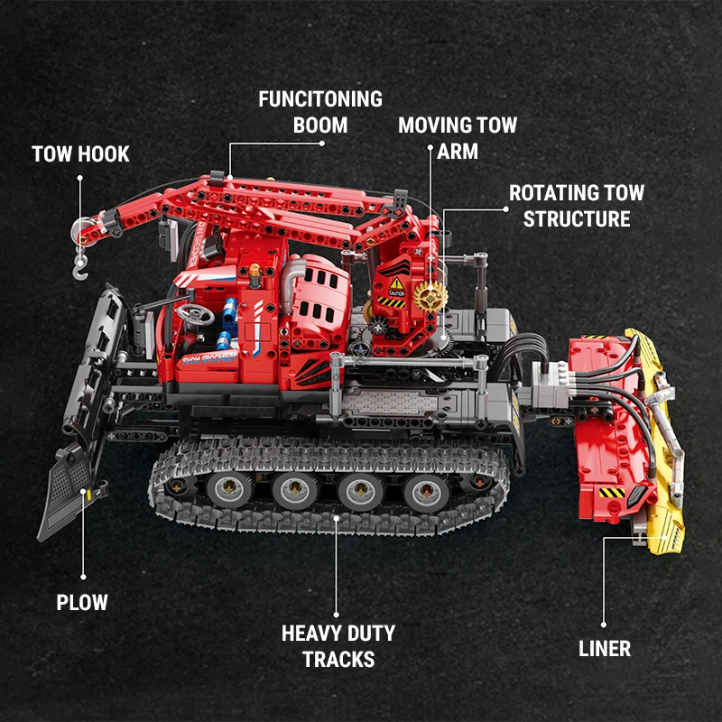 1099pcs Technic Remote Controlled Snow Groomer 1099pcs Technic Remote Controlled Snow Groomer