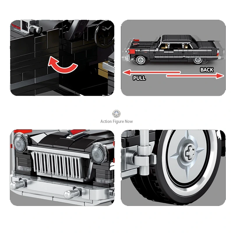 Red Chinese Presidential Limousine Model Building Blocks
