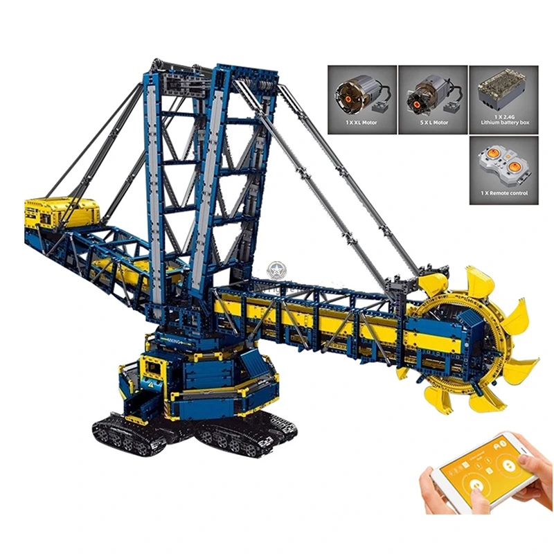 4587PCS Remote Control Bucket Wheel Excavator Construction Building Blocks Set 4587PCS Remote Control Bucket Wheel Excavator Construction Building Blocks Set