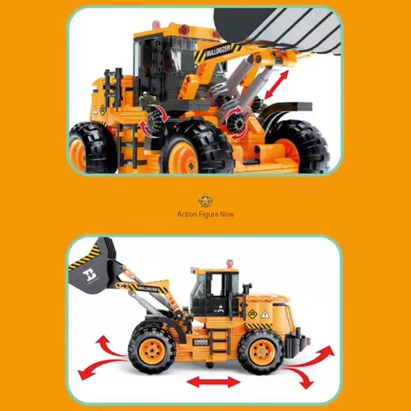 696PCS Remote Control RC Engineering Excavator Loader 696PCS Remote Control RC Engineering Excavator Loader
