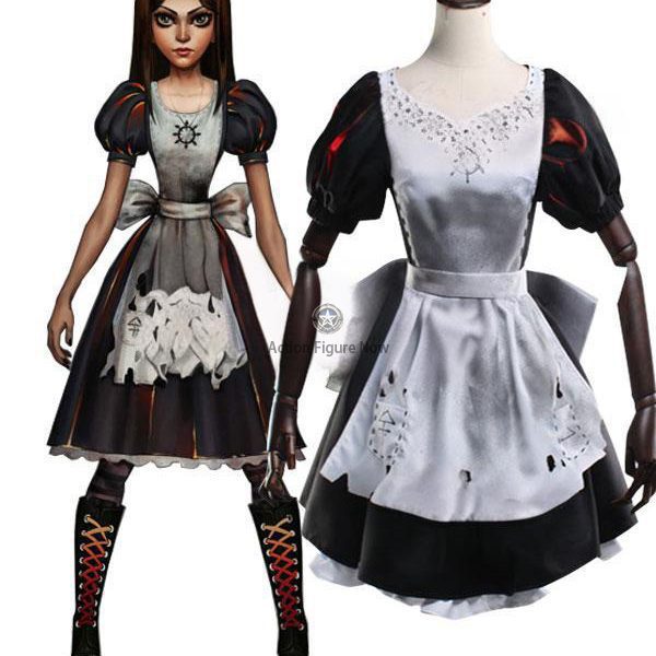 Alice: Madness Returns Alice Ash Dress Cosplay Costume