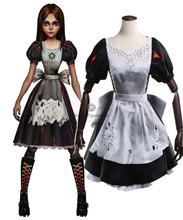 Alice: Madness Returns Alice Ash Dress Cosplay Costume Alice: Madness Returns Alice Ash Dress Cosplay Costume