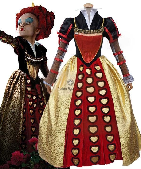 open lace back dress Womens Sexy Halloween Alice In Wonderland Red Queen Costume
