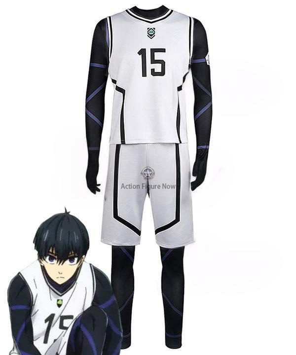 Blue Lock Yoichi Isagi, Meguru Bachira, Seishiro Nagi White Team Cosplay Costume Blue Lock Yoichi Isagi, Meguru Bachira, Seishiro Nagi White Team Cosplay Costume