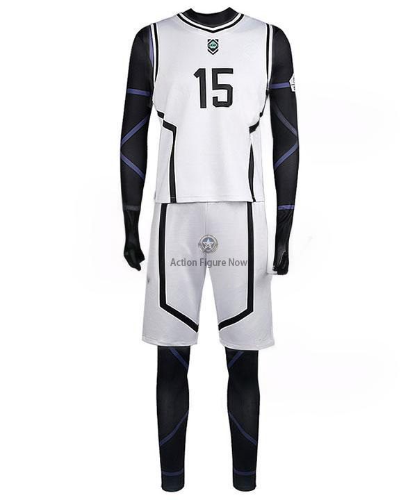 Blue Lock Yoichi Isagi, Meguru Bachira, Seishiro Nagi White Team Cosplay Costume Blue Lock Yoichi Isagi, Meguru Bachira, Seishiro Nagi White Team Cosplay Costume