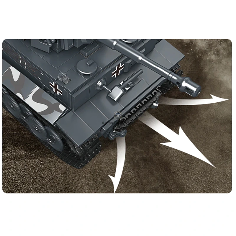 800-Piece Remote-Controlled Tiger Tank Building Block Set 800-Piece Remote-Controlled Tiger Tank Building Block Set
