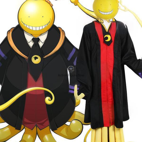 Assassination Classroom Korosensei Cosplay Costume with Cape