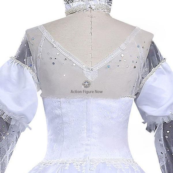 White Queen Alice in Wonderland Cosplay Dress Costume