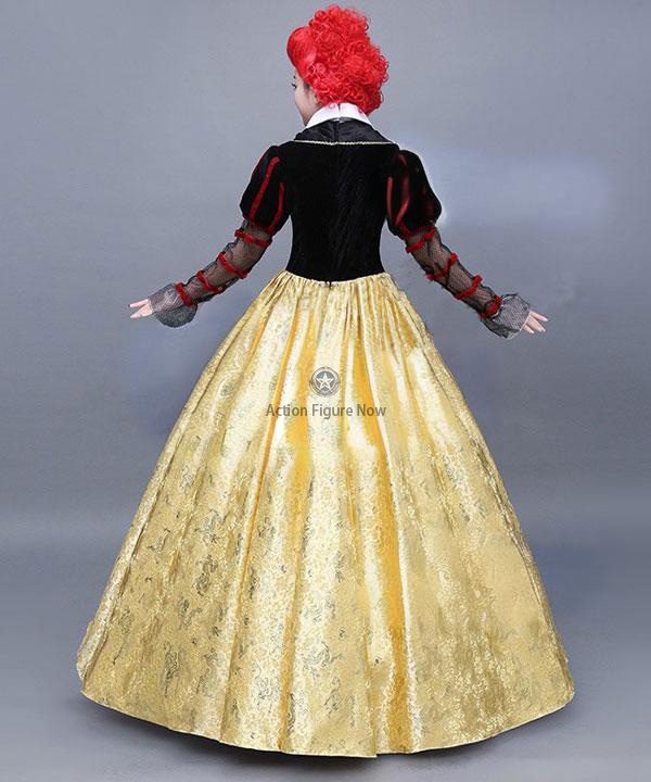 Premium Edition Alice in Wonderland Cosplay Costume - Red Queen's Red Dress