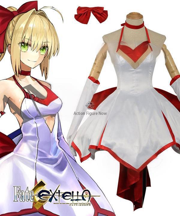 Fate/Extella - Nero Claudius Caesar Augustus Germanicus Red Evening Dress Cosplay Costume Fate/Extella - Nero Claudius Caesar Augustus Germanicus Red Evening Dress Cosplay Costume
