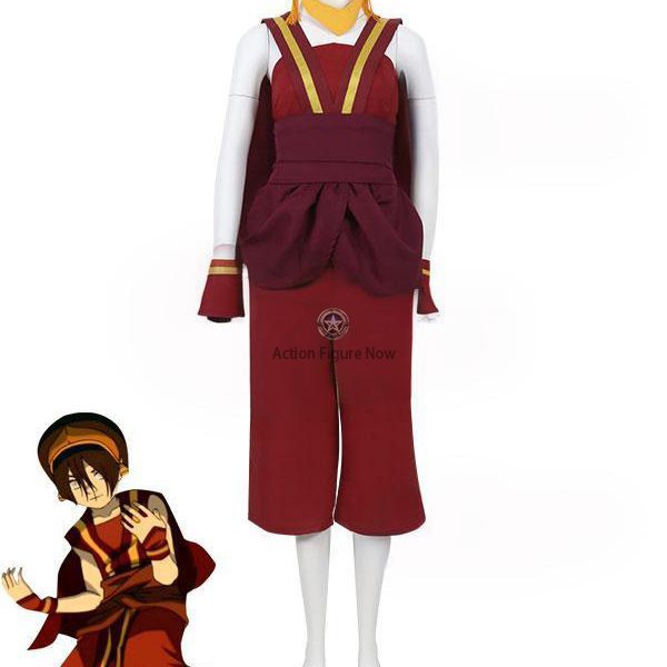Avatar: The Last Airbender Toph Beifong Red Earthbending Cosplay Costume