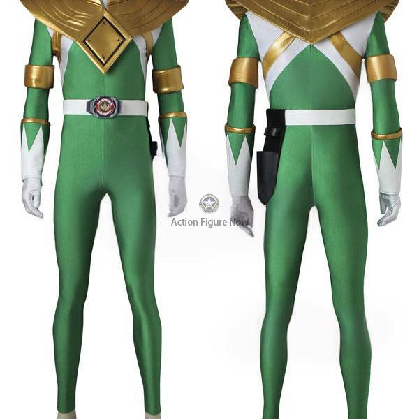 Green Ranger Cosplay Costume - Mighty Morphin Power Rangers Tommy Oliver Outfit (Excluding Boots)