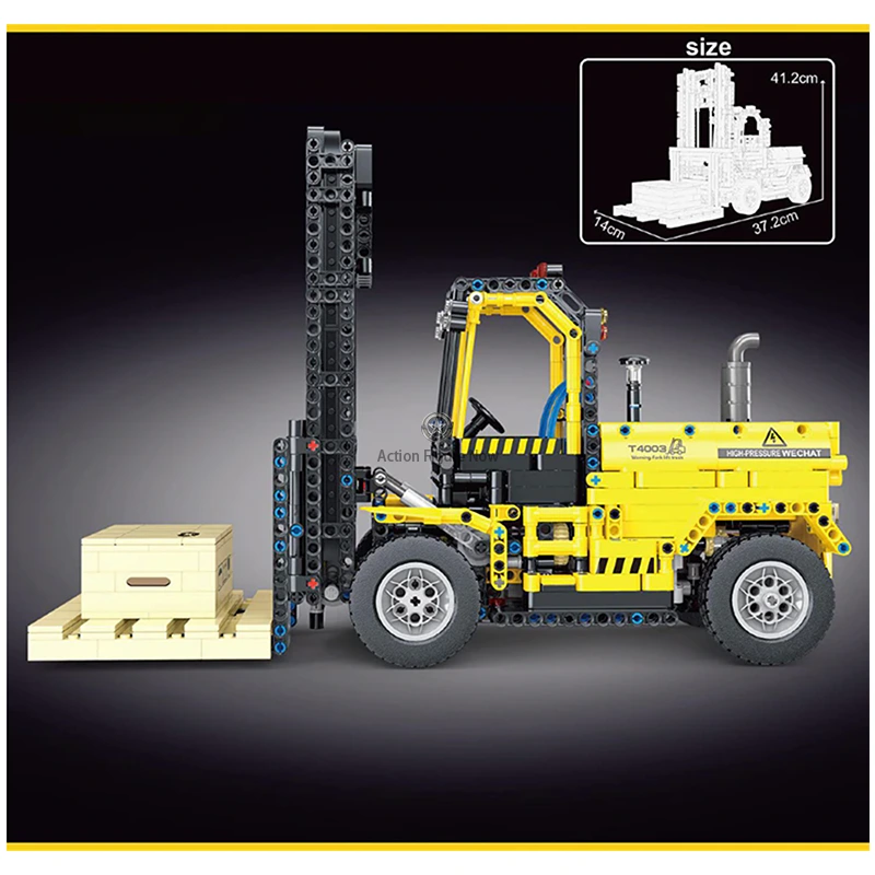 1/20 Scale Remote Controlled Forklift with 2027 Pieces 1/20 Scale Remote Controlled Forklift with 2027 Pieces