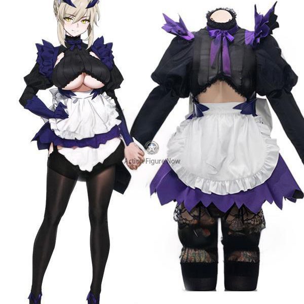 Fate/Grand Order: Lancer Alter Artoria Pendragon Maid Black Cosplay Costume EFN0485