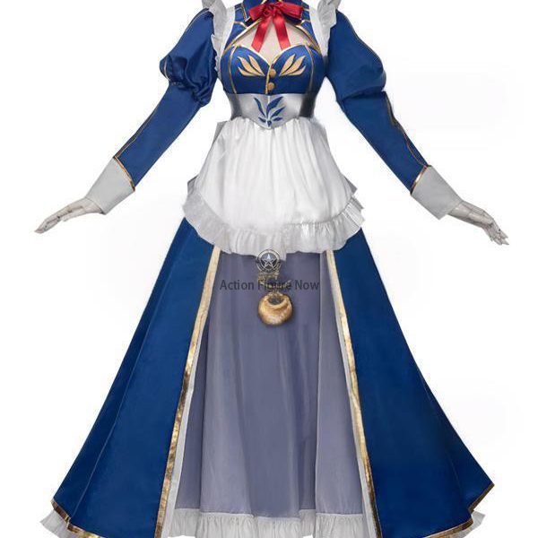 Fate/Grand Order Lancer Artoria Pendragon Maid Blue Cosplay