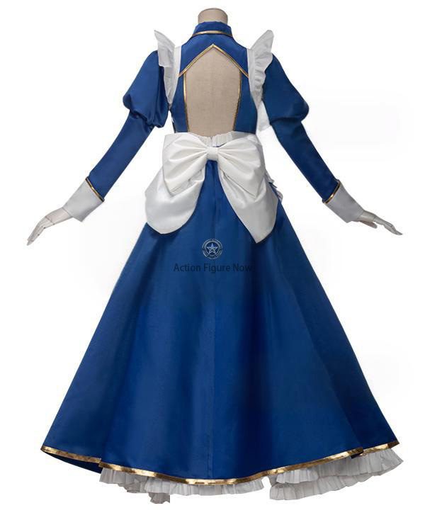 Fate/Grand Order Lancer Artoria Pendragon Maid Blue Cosplay
