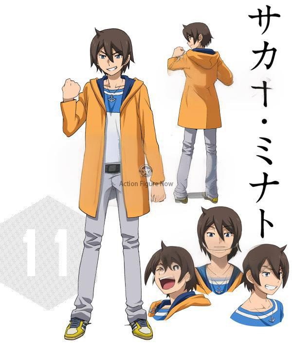 Gundam Build Fighters Try Minato Sakai Cosplay Costume - Coat and T-shirt Set