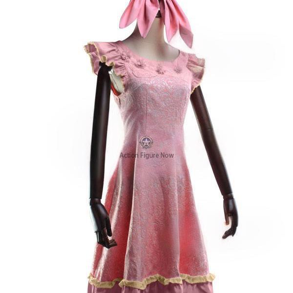 Aerith Gainsborough Dress Cosplay Costume from Final Fantasy VII Remake