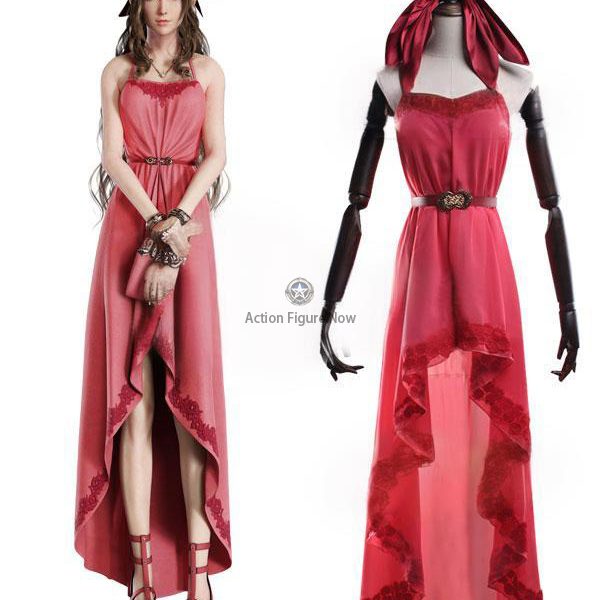Aerith Gainsborough Pink Cosplay Costume from Final Fantasy VII Remake