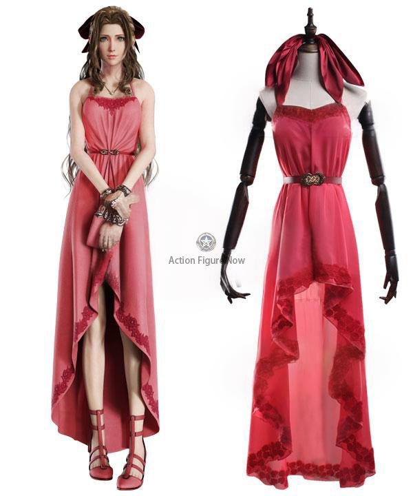 Aerith Gainsborough Pink Cosplay Costume from Final Fantasy VII Remake Aerith Gainsborough Pink Cosplay Costume from Final Fantasy VII Remake