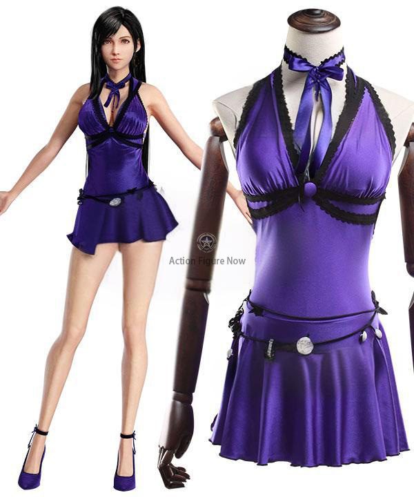 Final Fantasy VII Remake Tifa Lockhart Purple Cosplay Costume EGL1010 Final Fantasy VII Remake Tifa Lockhart Purple Cosplay Costume EGL1010