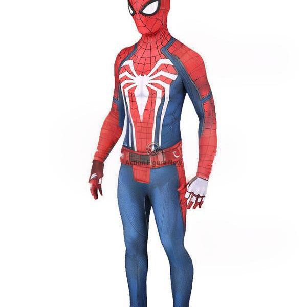 2018 Marvel Spider-Man PS4 Game: Peter Parker Spandex Cosplay Jumpsuit Costume