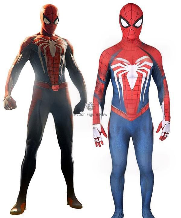 2018 Marvel Spider-Man PS4 Game: Peter Parker Spandex Cosplay Jumpsuit Costume 2018 Marvel Spider-Man PS4 Game: Peter Parker Spandex Cosplay Jumpsuit Costume
