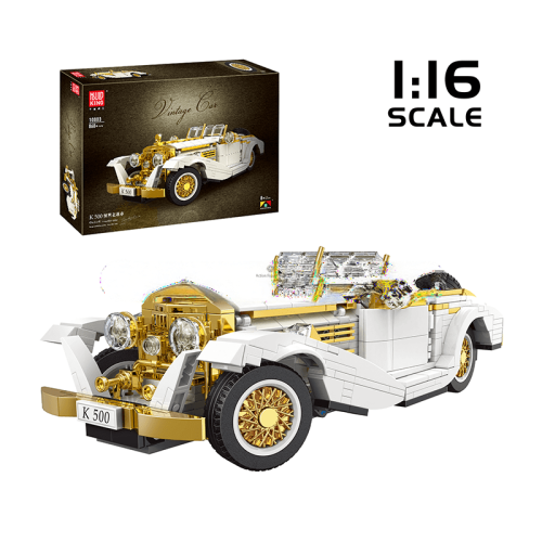 ActionFigureNow 10003 K500 Classic Vintage Car Model Kit - 868 Piece Brick Building Set