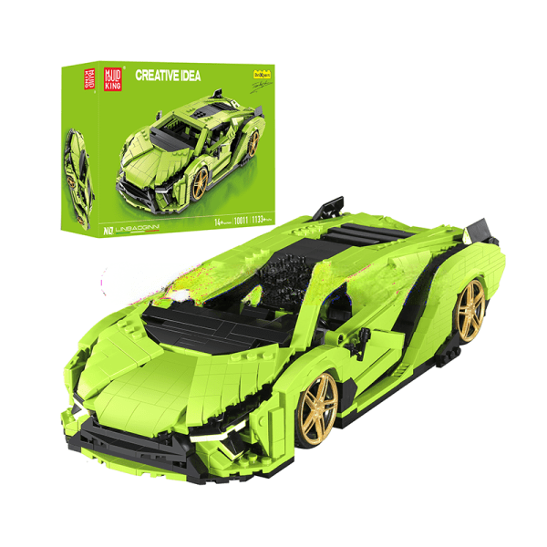 ActionFigureNow 10011 Italian Super Sports Car Building Kit - Lamborghini-Inspired Racing Model | 1168 Pieces
