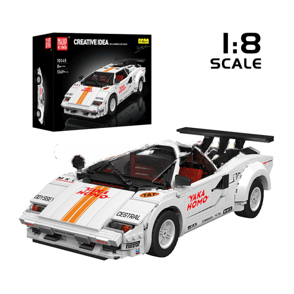 Lamborghini Countach Inspired Sports Car Building Kit by ActionFigureNow 10045 | 1349 Pieces