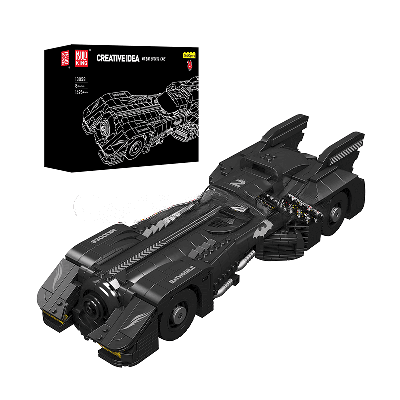 ActionFigureNow 10058 Batman-Inspired Sports Car Building Kit | 1495-Piece Construction Set