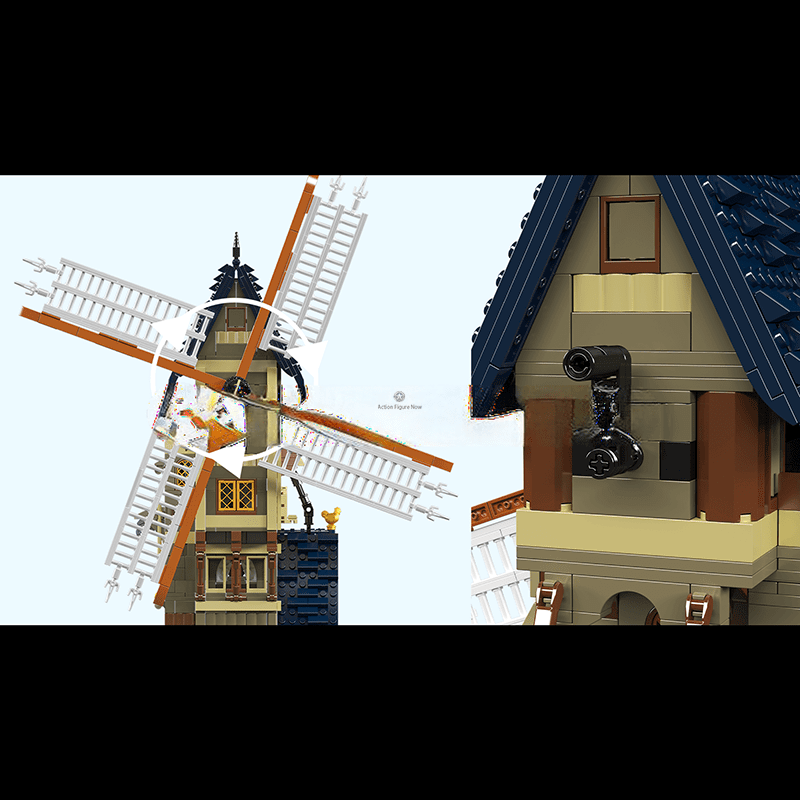 ActionFigureNow 10060 Building Set - Medieval Europe Windmill Replica | 1584-Piece LEGO-Compatible Construction Kit ActionFigureNow 10060 Building Set - Medieval Europe Windmill Replica | 1584-Piece LEGO-Compatible Construction Kit