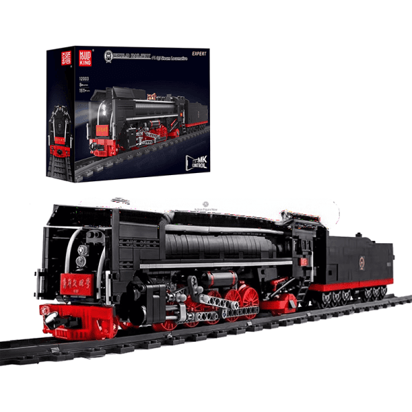 ActionFigureNow 12003 QJ Steam Engine Train Model Building Kit | 1,511 Pieces